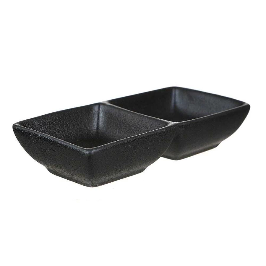 Wheel and Barrow 14cm Rectangle Divided Serving Dish - 2 Compartments