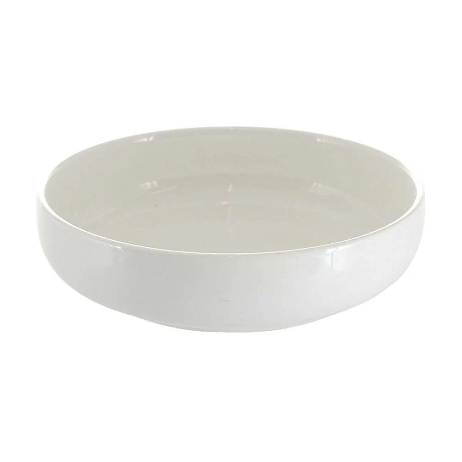 Wheel and Barrow 21cm White Porcelain Round Bowl - Elegant Dining Tableware