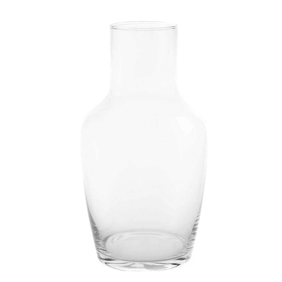 Wheel and Barrow Lamia Glass Vase - 36cm Tall Clear Modern Flower Vase for Home Decor