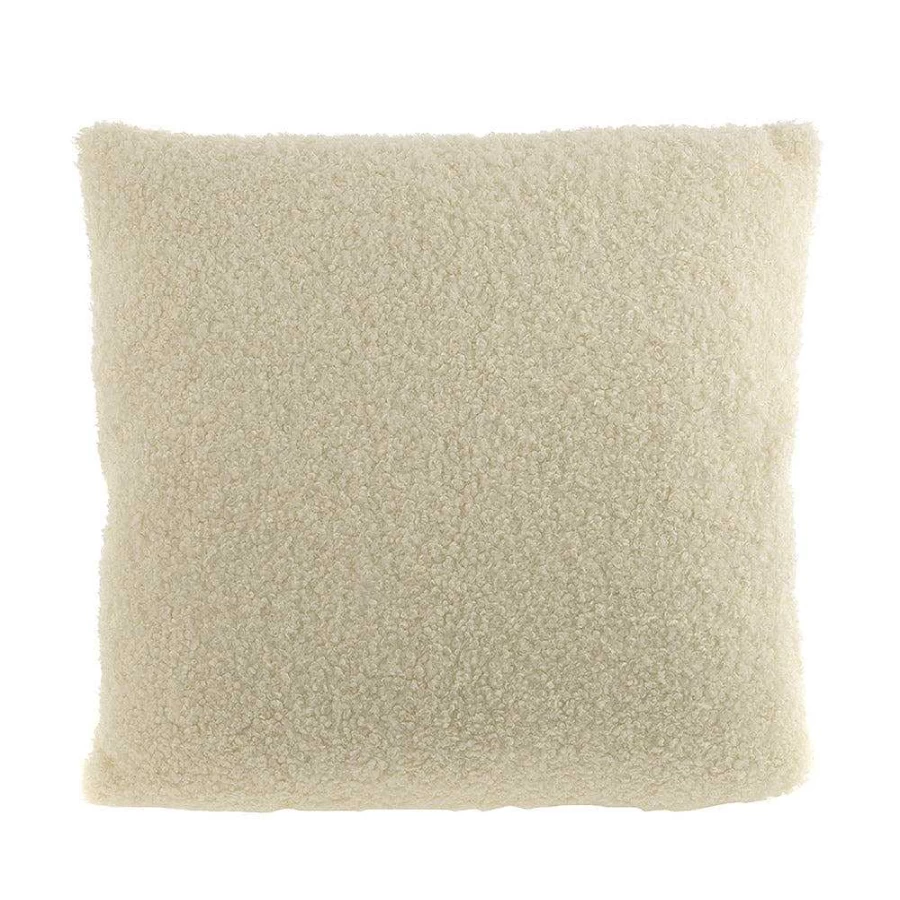 Wheel and Barrow Ivory Boucle Cushion Cover 50x50cm Luxury Textured Square Pillow Case