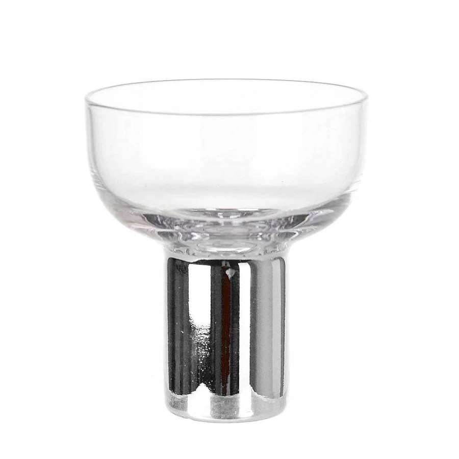 Wheel and Barrow Silver Coupe Glass with Heavy Base - 260ml Elegant Champagne Cocktail Cup