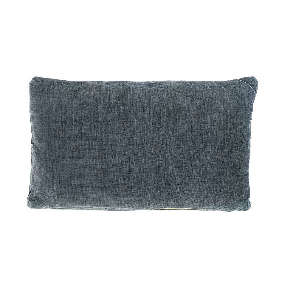 "Wheel and Barrow Light Blue Velvet Cushion 30x50 cm – Soft Decorative Pillow Cover"