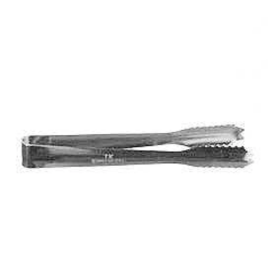 Wheel and Barrow Stainless Steel Ice Tongs - 18cm Premium Bar Accessories for Cocktails and Drinks