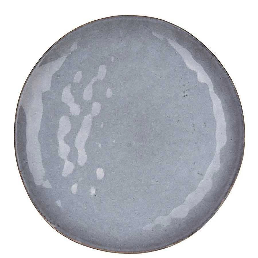 Wheel and Barrow Stoneware Dinner Plate 29cm - Light Blue Ceramic Plate for Dining, Durable & Stylish