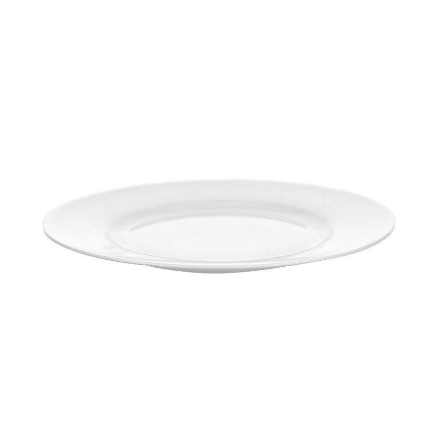 Wheel and Barrow White 20cm Bone China Side Plate - Elegant Entree Dish for Dining