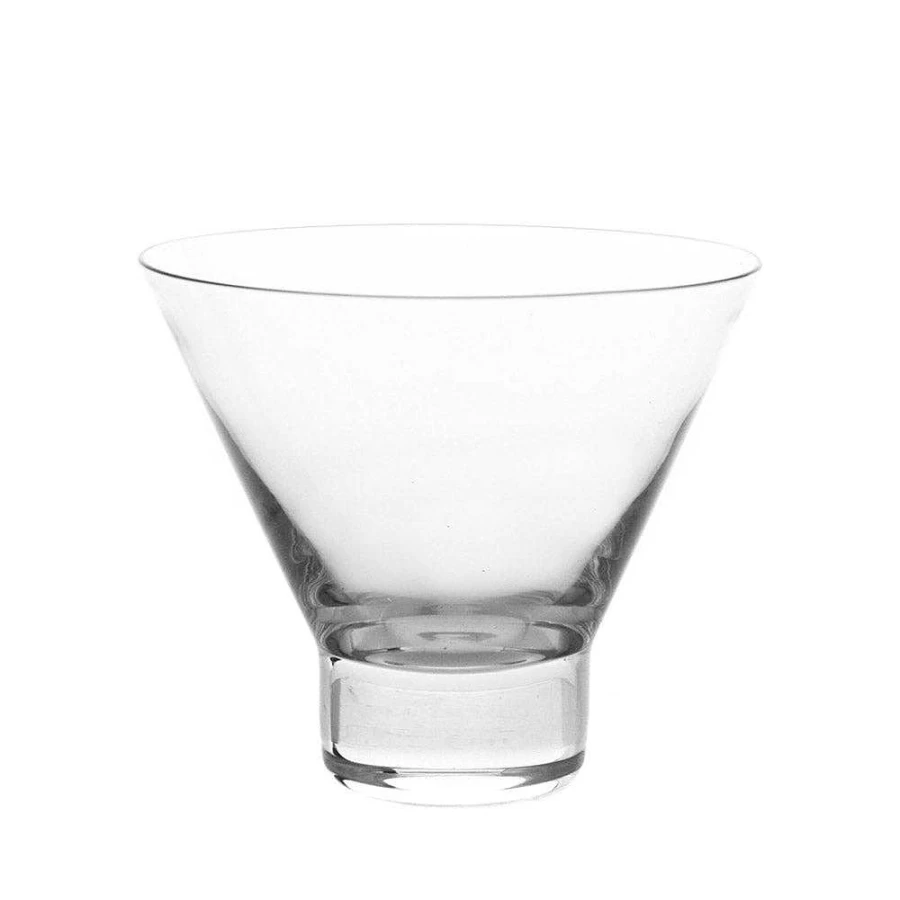 Wheel & Barrow Cosmopolitan Glass with Heavy Base - 300ml Crystal Clear Barware for Cocktails