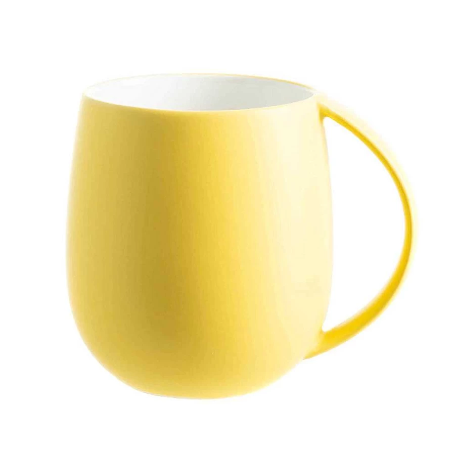 Wheel and Barrow Matte Yellow Ceramic Coffee Mug - 12oz Stylish & Durable