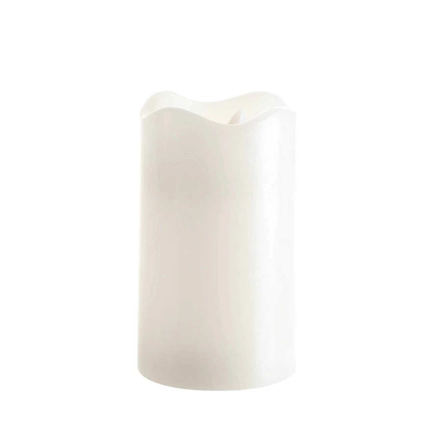 Wheel and Barrow Flameless LED Candle Pillar Set of 2 - 7.5x13cm Battery Operated Decorative Candles
