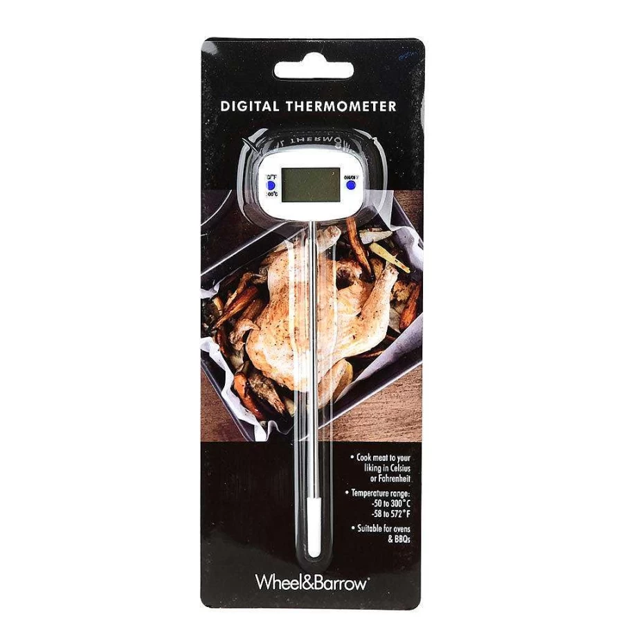 Wheel and Barrow Digital Thermometer - Fast Accurate Temperature Check in White