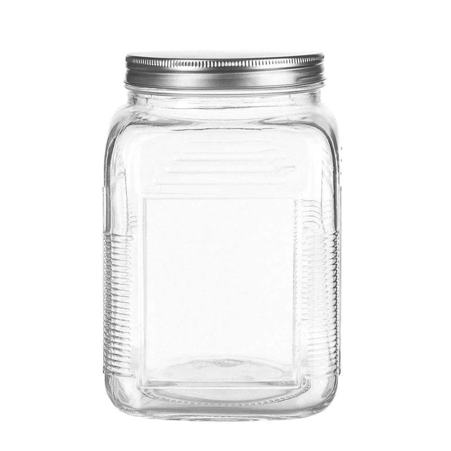 Wheel and Barrow Glass Candy Jar with Lid - 21cm Height x 14cm Width - Decorative Kitchen Storage Container