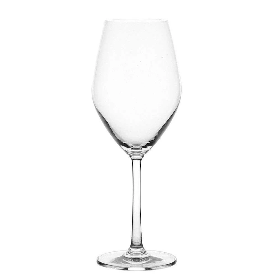 Wheel and Barrow Premium White Wine Glass - 420ml Crystal Clear Santa Series for Elegant Dining