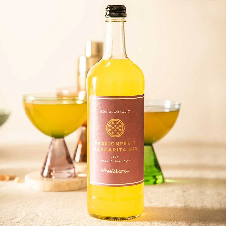 Wheel and Barrow Passion Fruit Margarita Cocktail Mix - 750ml Premium Ready-to-Drink Tropical Cocktail