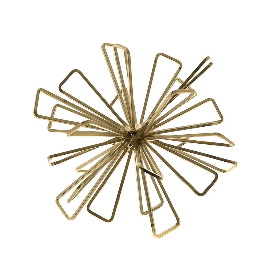 "Wheel and Barrow 24cm Gold Ornament - Decorative Home Accent"