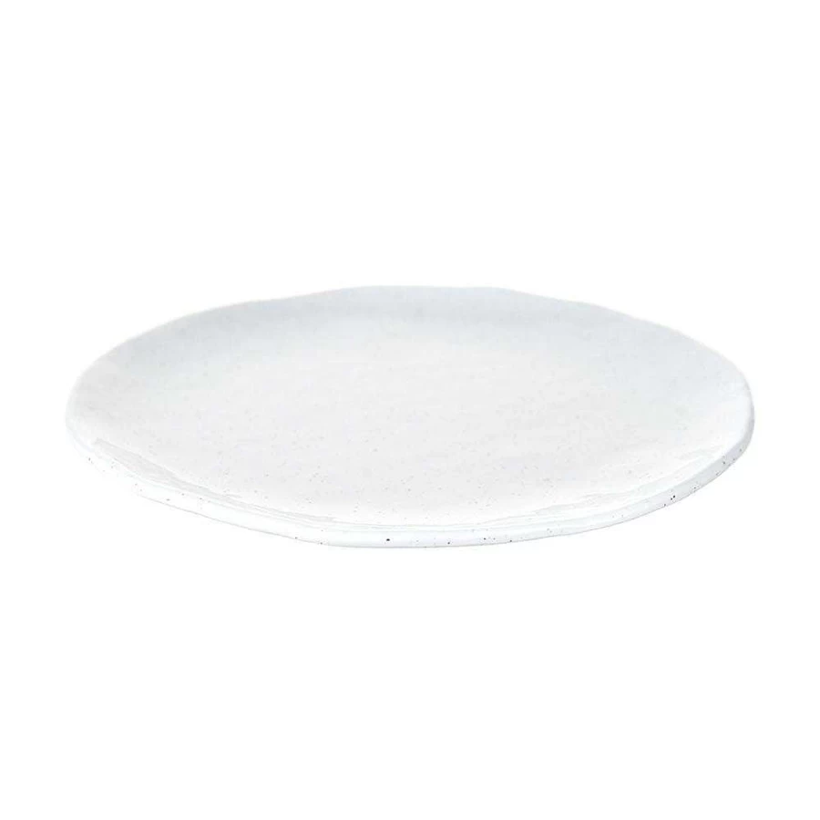 Wheel and Barrow White Speckled Melamine Dinner Plate 23cm - Durable & Stylish