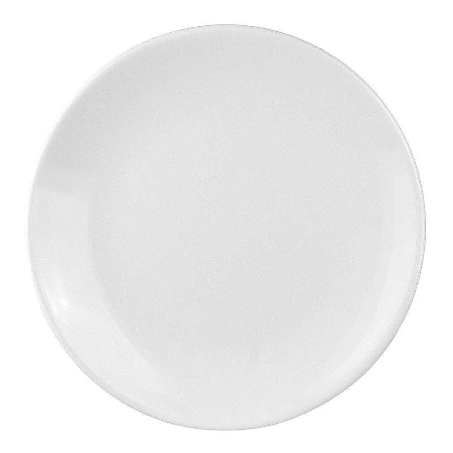 Wheel & Barrow White 28cm Round Melamine Coupe Plate - Durable Dinnerware