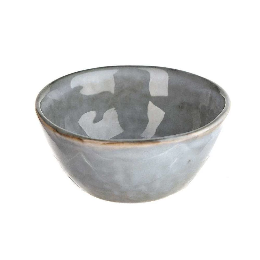 Wheel and Barrow Light Blue Stoneware Dip Bowl 8.5cm - Handcrafted Ceramic Serving Dish