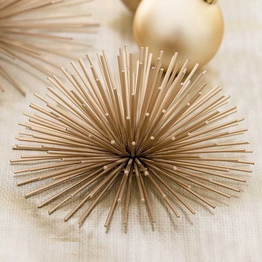 Wheel and Barrow Large 20X8Cm Gold Spike Decoration for Home and Garden