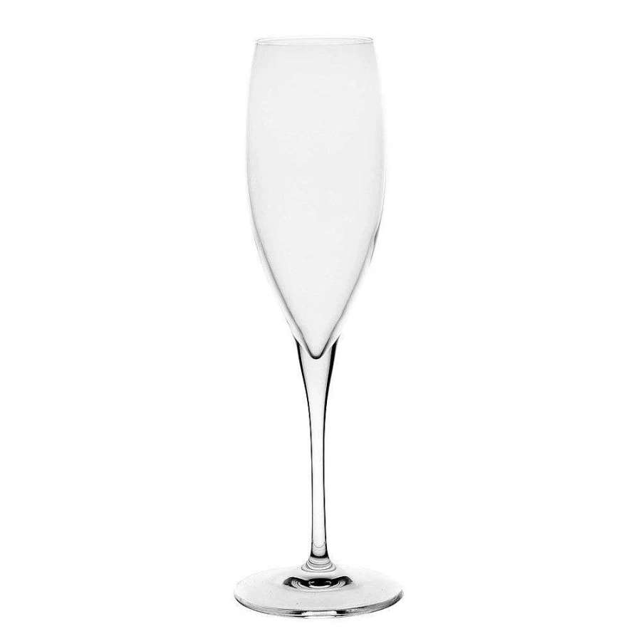 "Wheel & Barrow Premium Champagne Flutes - Set of 2, 250ml Crystal Clear Flutes for Celebrations"