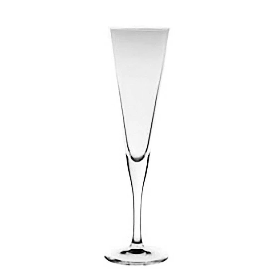 Wheel and Barrow Ypsilon Champagne Flutes - Set of 2, 150ml Crystal Clear Elegant Glassware for Celebrations