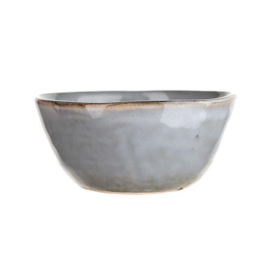 Wheel and Barrow Light Blue Stoneware Dip Bowl 8.5cm - Handcrafted Ceramic Serving Dish