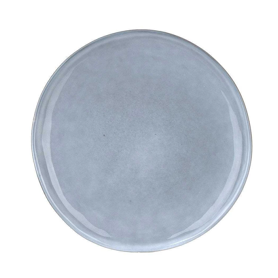 Wheel and Barrow Light Blue 20cm Stoneware Side Plate - Durable Ceramic Dinner Plate for Everyday Use