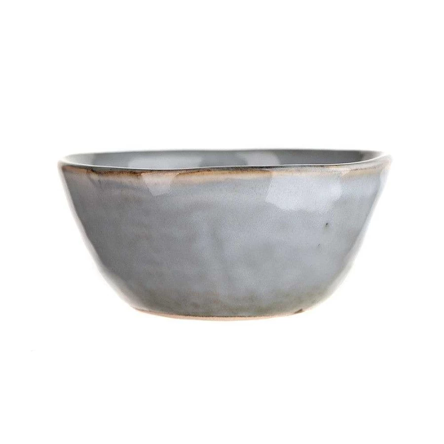 Wheel and Barrow Light Blue Stoneware Dip Bowl 8.5cm - Handcrafted Ceramic Serving Dish