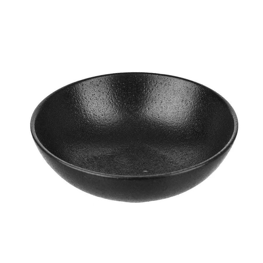 Wheel and Barrow 10cm Round Black Condiment Bowl – Premium Dining Serveware