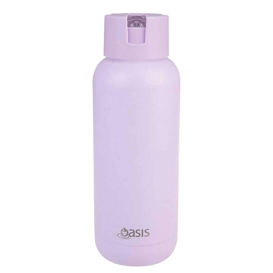 Wheel and Barrow Ceramic Water Bottle 1L - Elegant Orchid Design, BPA-Free, Leak-Proof, Eco-Friendly Reusable Bottle for Home, Office & Travel