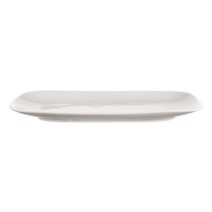 Wheel & Barrow White Bone China Serving Platter 34cm x 17cm Elegant Dining Dish