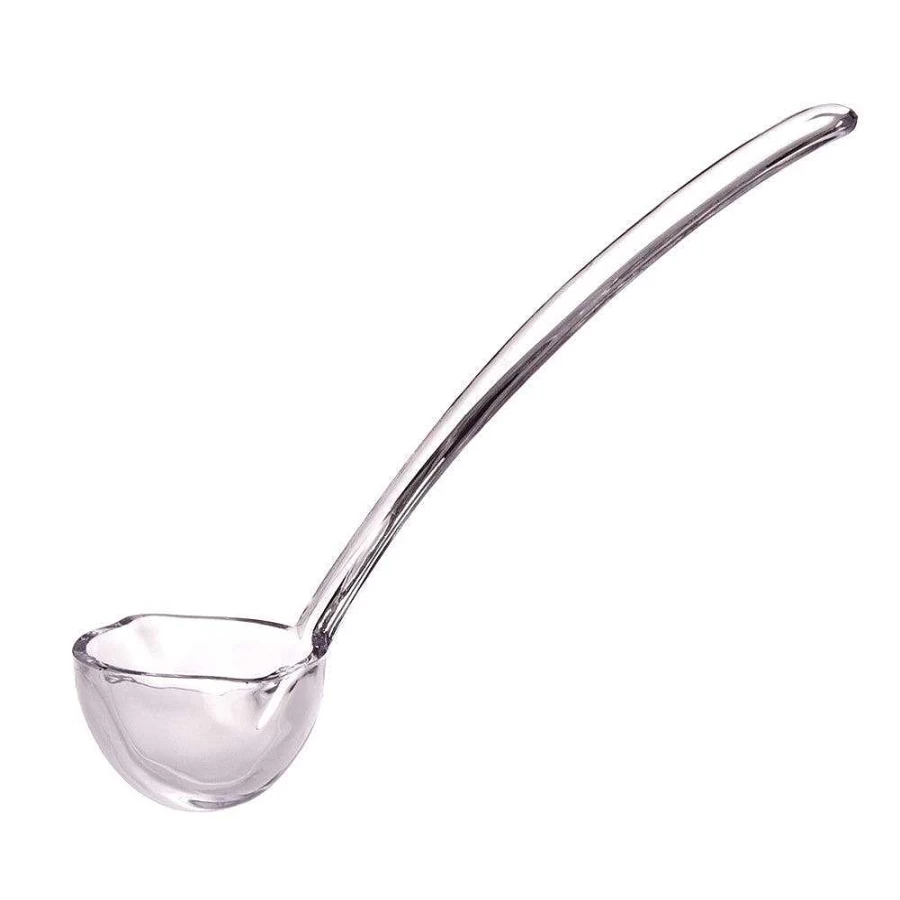 Wheel and Barrow Acrylic Ladle - Durable Clear Plastic Serving Spoon for Kitchen & Dining