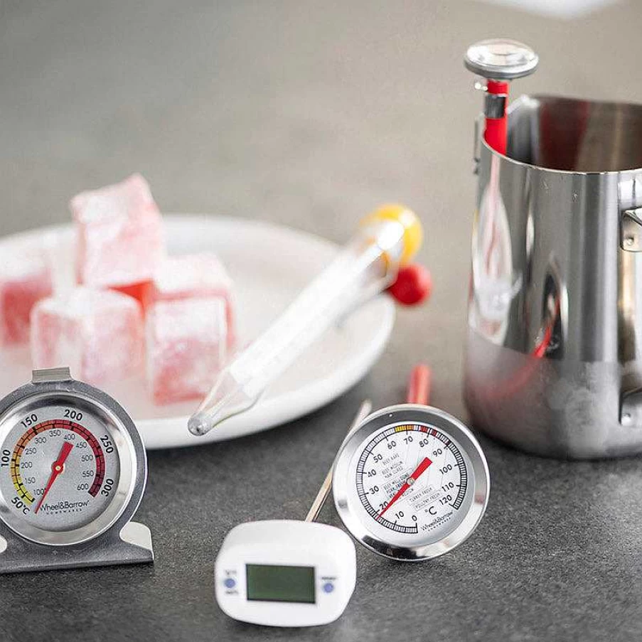 Wheel and Barrow Stainless Steel Candy Thermometer for Precise Temperature Monitoring