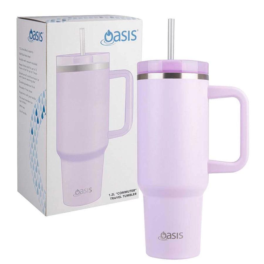 Wheel and Barrow Oasis Commuter Tumbler 40oz Orchid Insulated Travel Mug