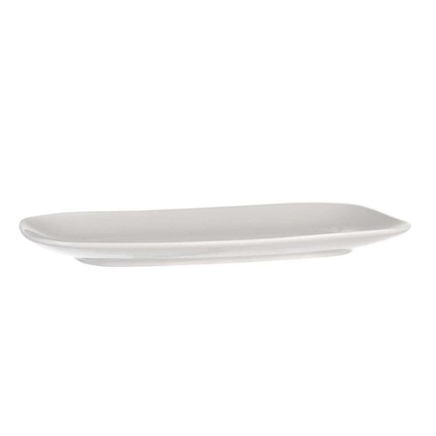 Wheel & Barrow White Bone China Platter 30cm x 15cm Elegant Dining Serveware