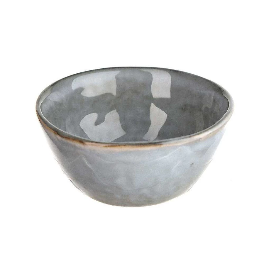 Wheel and Barrow Light Blue Stoneware Dip Bowl 8.5cm - Handcrafted Ceramic Serving Dish