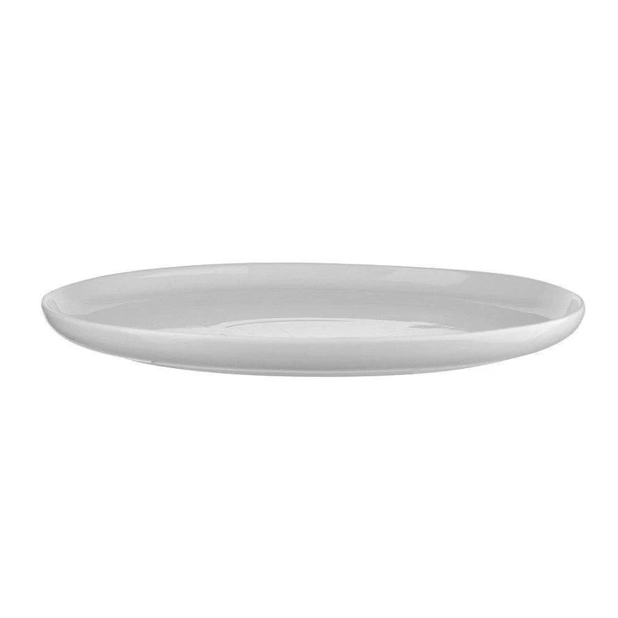 Wheel and Barrow White Porcelain Oval Serving Platter 33cm - Elegant Dinnerware for Entertaining
