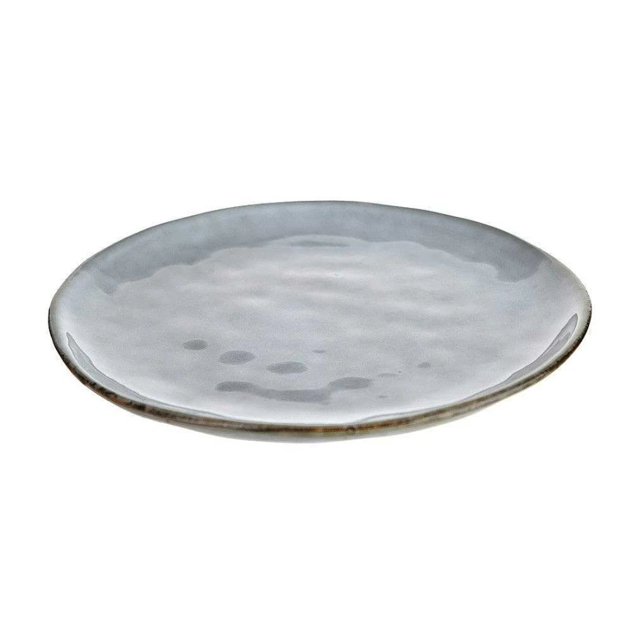 Wheel and Barrow Light Blue Stoneware Side Plate 20Cm - Durable Ceramic Appetizer Dish