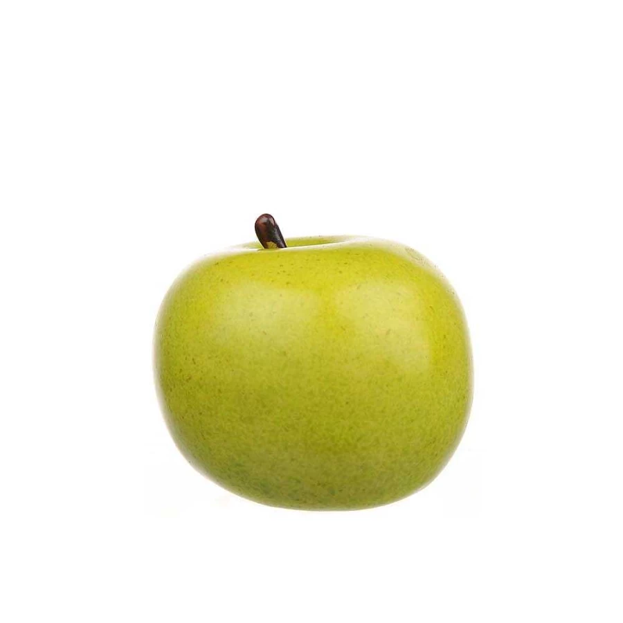 Wheel and Barrow Artificial Green Apple - Lifelike Fake Fruit Decor