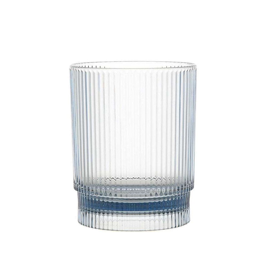 Wheel and Barrow Insulated Blue Ribbed Tumbler - 285ml Stainless Steel Travel Mug