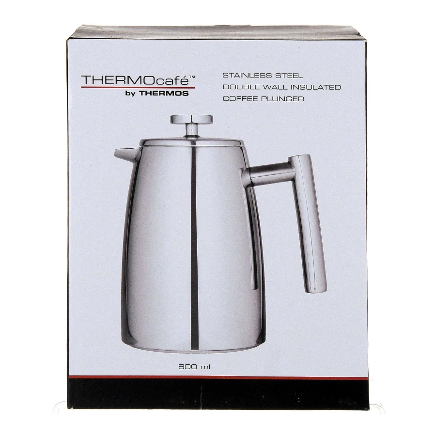 Wheel and Barrow Stainless Steel Double Wall Coffee Plunger - 800ml, Insulated, Durable, Avanti Style