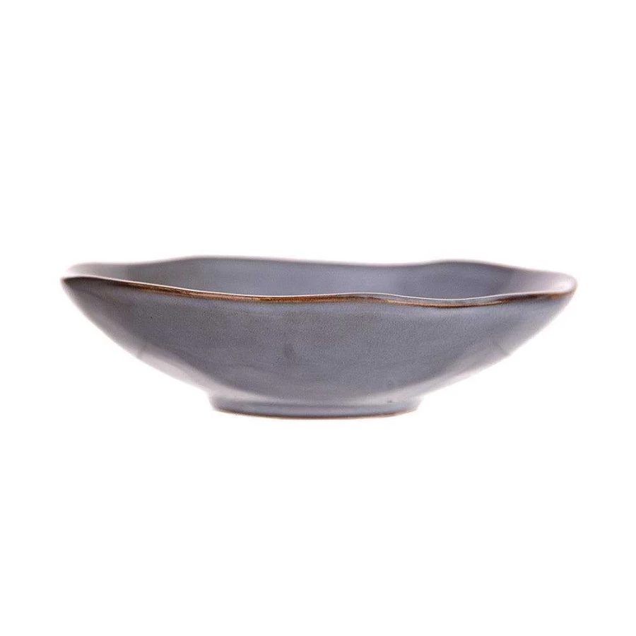 Wheel and Barrow Light Blue Stoneware Condiment Bowl 11cm - Durable Ceramic Dip Dish for Serving