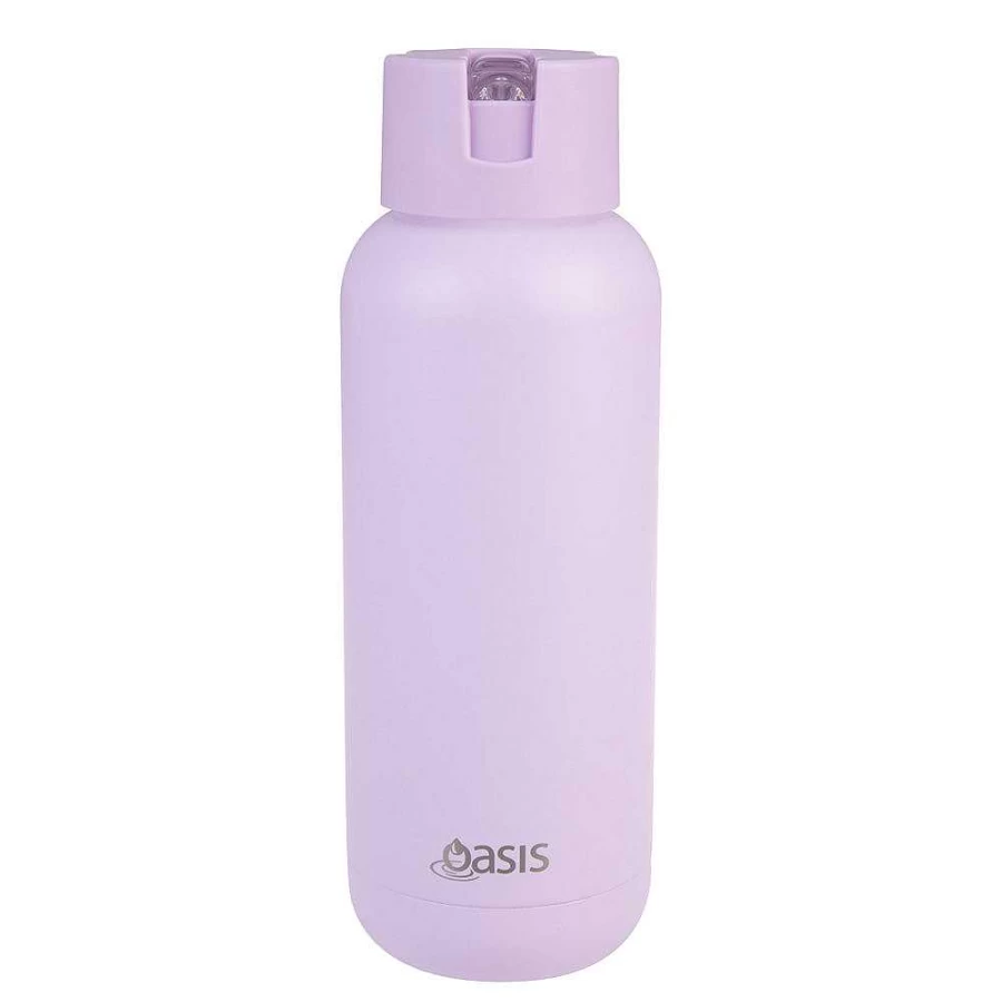 Wheel and Barrow Ceramic Water Bottle 1L - Elegant Orchid Design, Eco-Friendly & Leak-Proof