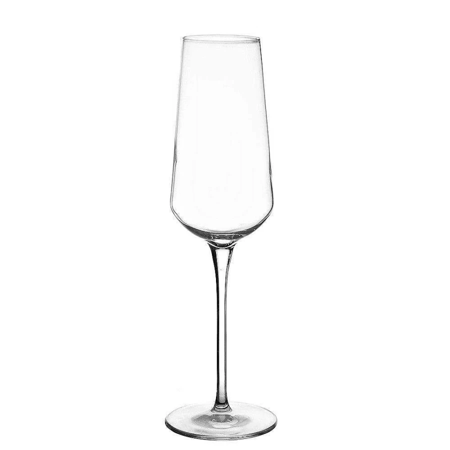 Wheel and Barrow Champagne Flute - Set of 2 Elegant 280ml Crystal Glasses for Celebrations