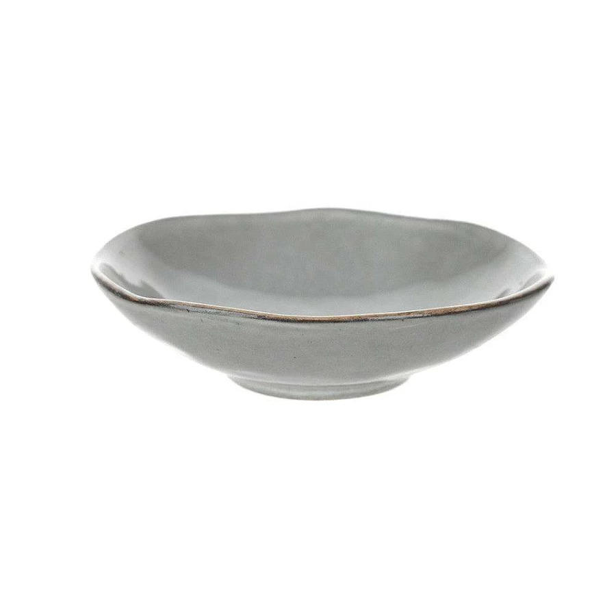 Wheel and Barrow Olive Green Stoneware Condiment Bowl 11cm - Durable Ceramic Dip Dish for Serving
