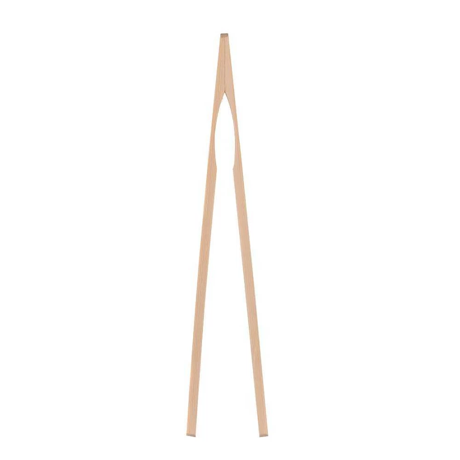Wheel and Barrow 20cm Bamboo Kitchen Tongs - Sustainable Cooking Utensil for Salad Serving and Cooking