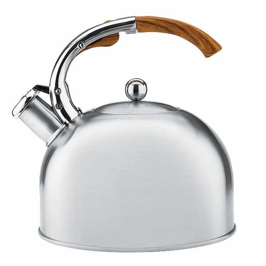 Wheel and Barrow Stovetop Tea Kettle with Wooden Handle - 2.5L Capacity - Classic Design for Gas & Electric Stoves