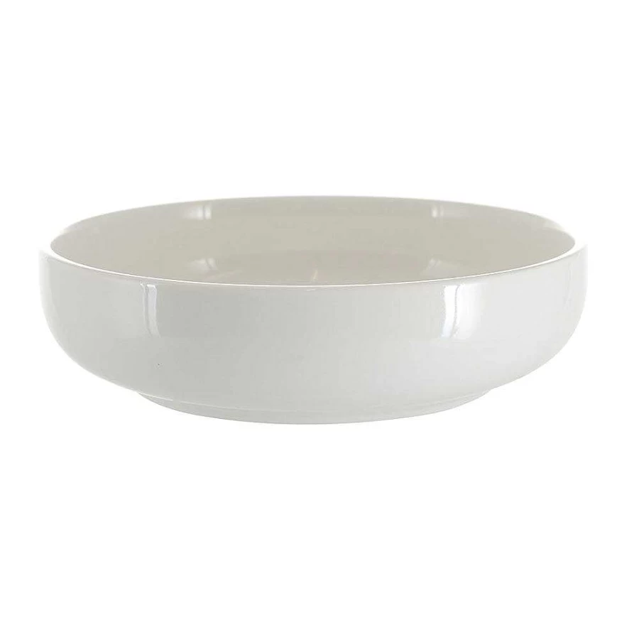 "Wheel and Barrow 21cm Round White Porcelain Bowl – Classic Dining & Serving Dish"