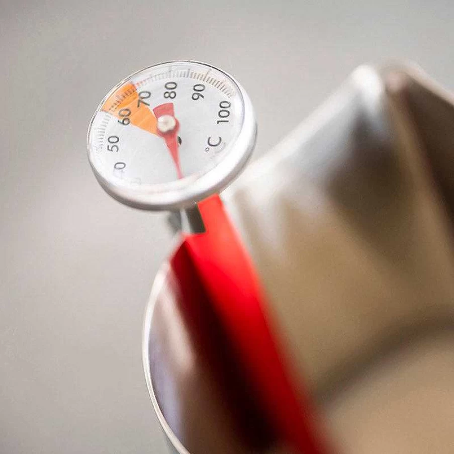 Wheel and Barrow Stainless Steel Milk Thermometer with Clip for Precise Temperature Measurement