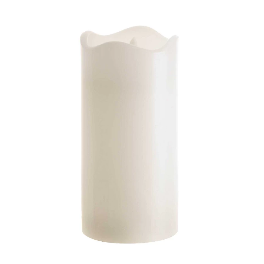 Wheel and Barrow Flameless LED Candle Pillar Set of 2 - 7.5x15cm Battery Operated Decorative Candles