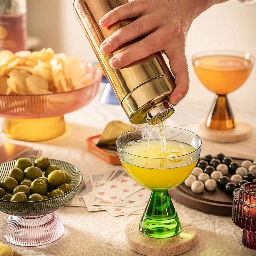 Wheel and Barrow Malibu Gold Ombre Cocktail Shaker 800ml - Premium Barware for Home & Professional Use