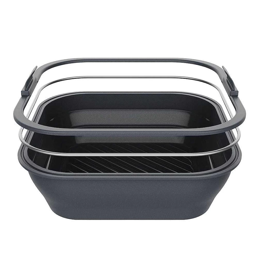 Wheel and Barrow Collapsible Silicone Air Fryer Basket - 22cm Non-Stick, Reusable & Easy Clean for Healthy Cooking